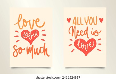 Love Quote Hand Lettering Gift Card