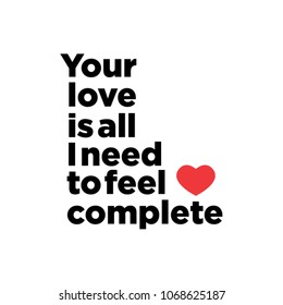 Love quote lettering