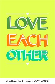 love quote poster colorful vector
