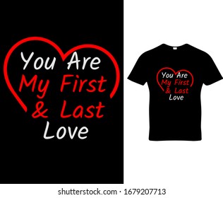 Love quote t-shirt design template vector.