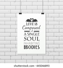 Love. Quote Typographical Background.
