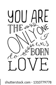 Love quotes. Valentine phrases in round shape. Hand drawn vector lettering illustration