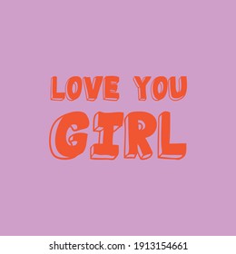 Love quotes.Cute message for Valentine's Day.Colorful vector background design.