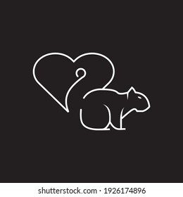 love rabbit line logo design