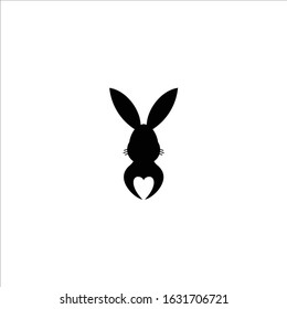 love rabbit logo simple and unique