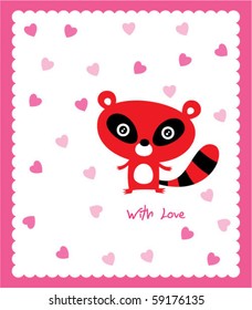love raccoon tag