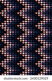Love Rainbow color seamless pattern. Design for sweater, scarf, comforter or clothes texture. Vector illustration