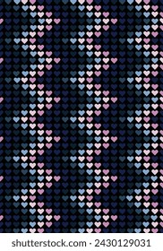 Love Rainbow color seamless pattern. Design for sweater, scarf, comforter or clothes texture. Vector illustration