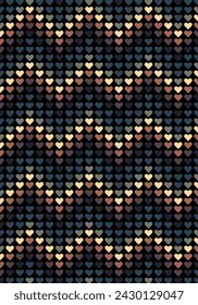 Love Rainbow color seamless pattern. Design for sweater, scarf, comforter or clothes texture. Vector illustration