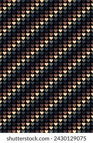 Amor Rainbow color patrón sin fisuras. Diseño para suéter, bufanda, edredón o textura de ropa. Ilustración de vector
