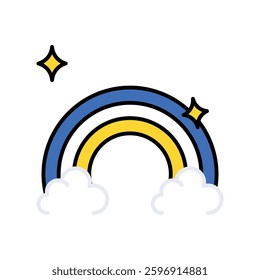 Love Rainbow vector filled outline icon. EPS 10 file