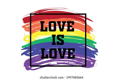 Love is Love Rainbow Love Wins Rainbow Vector and Clip Art 