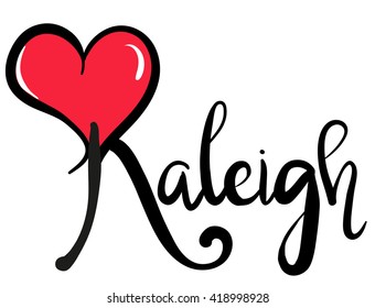 I Love Raleigh - Vector Graphic