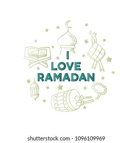  I love Ramadan greeting card.