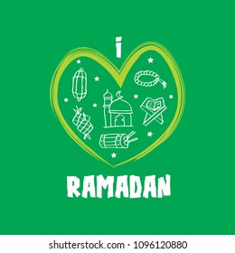  I love Ramadan greeting card.