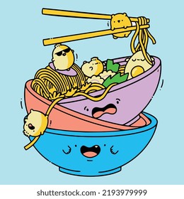 Love Ramen Tshirt Vector Design