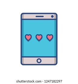 love rating icon in trendy flat style, device icon 