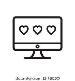 love rating icon in trendy flat style, device icon 