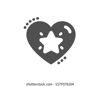 Love rating sign. Ranking star icon. Best rank symbol. Classic flat style. Simple ranking star icon. Vector