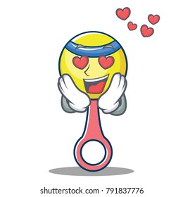 In love rattle toy mascot cartoon