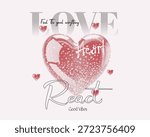 Love React graphics in vector art. Heart Shape in icon design. summer women