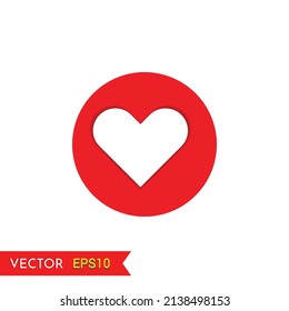 Love React Vector Icon Design
