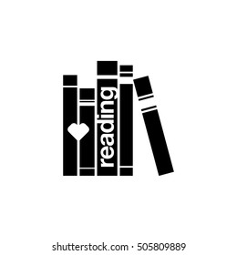 I Love Reading books vector concept illustration