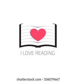 I love reading logo. Vector