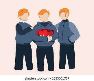 Love Received from Peers Vector Illustration