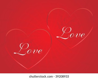 love with red background