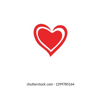 Love red heart icon vector