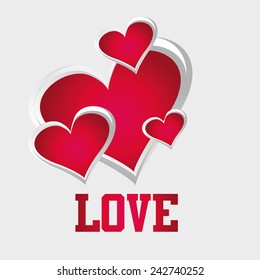 Love Red Heart Vector Art Stock Vector (Royalty Free) 242740252