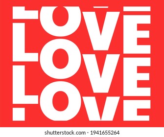 love red logotype creative modern text cover design graphic vector illustration