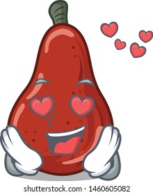 In love red pears isolated in the mascot