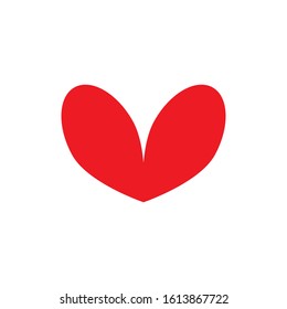 love with a red valentine heart vector logo