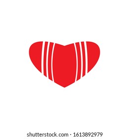 love with a red valentine heart vector logo