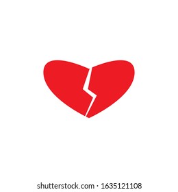 love with a red valentine heart vector logo