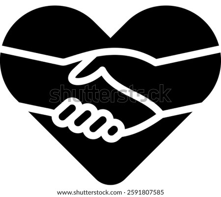 Love Relationship Icon Glyph Vector Illustration