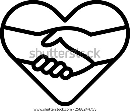 Love Relationship Icon Outline Vector Illustration