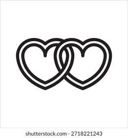 love relationship simple line icon