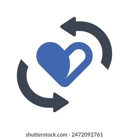 Icono de la recarga del amor, Vector
