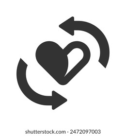 Love reload Icon, Vector Graphics
