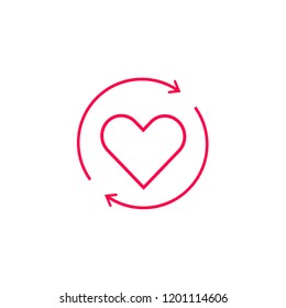 love repaeat logo vector, logo interfaca vector eps 10