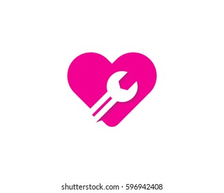 Love Repair Logo Design Element