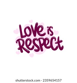 love is respect people quote typography flat design illustration