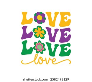 Love Retro, Mardi Gras T-shirt, Mardi Gras Festival, Cut Files For Cricut