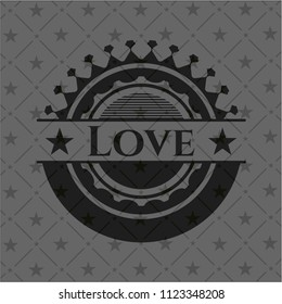 Love retro style black emblem