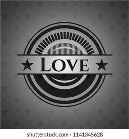 Love retro style black emblem
