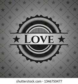 Love retro style black emblem