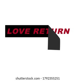 Resumen de retorno de amor,Diseño gráfico imprimir camisetas de moda, vector,afiche,tarjeta

